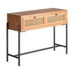 CONSOLA NATURAL REJILLA-METAL NEGRO - Imagen 2