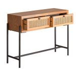 CONSOLA NATURAL REJILLA-METAL NEGRO - Imagen 3