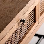 CONSOLA NATURAL REJILLA-METAL NEGRO - Imagen 4