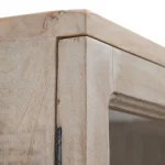 VITRINA MADERA DE MANGO BLANCO ROZADO - Imagen 7