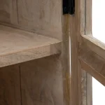 VITRINA MADERA DE MANGO BLANCO ROZADO - Imagen 8