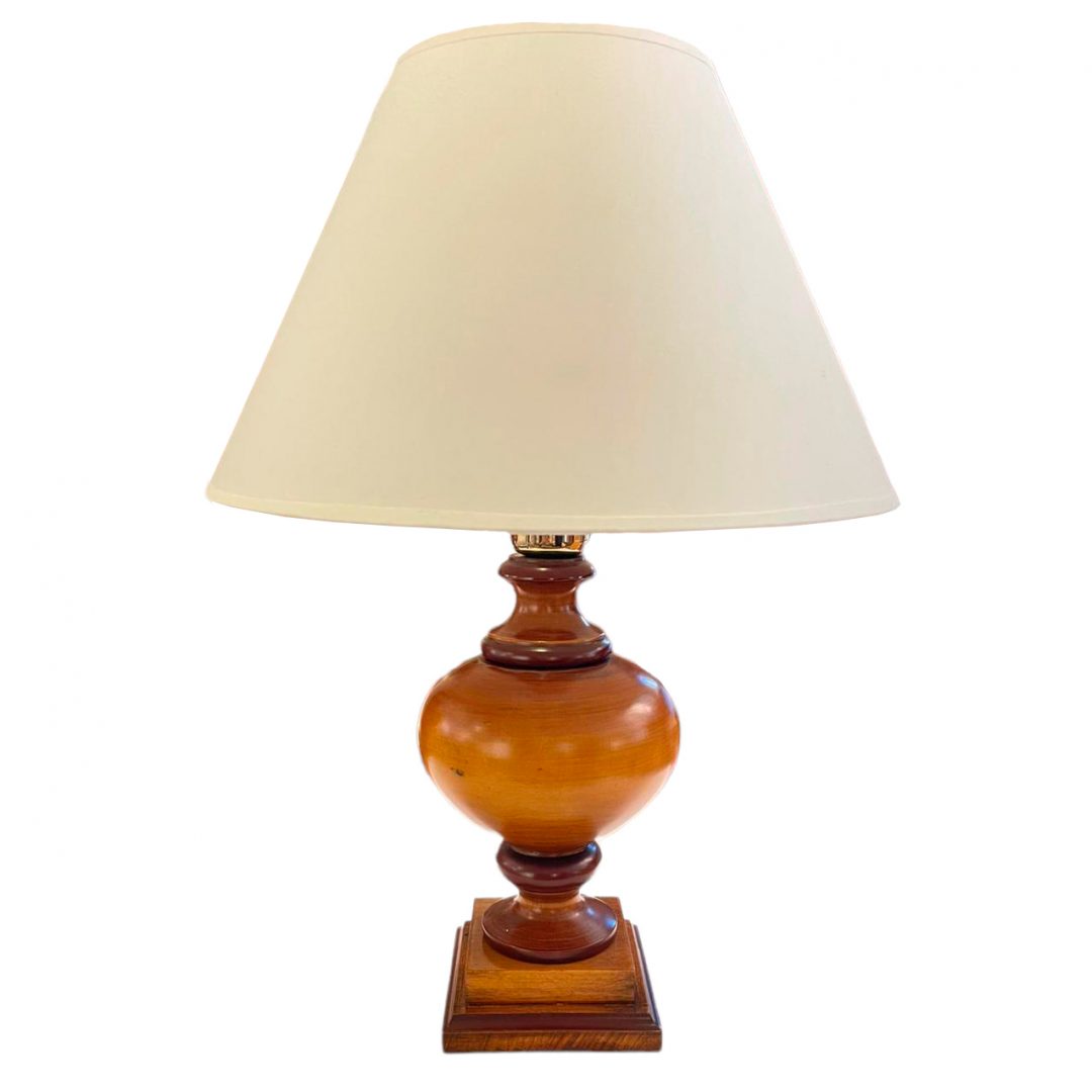 0400966-3-1.jpg LAMPARA MADERA C/P ALGODÓN BLANCO - Imagen 1