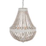 LAMPARA TECHO BLANCO ROZADO MADERA 100520