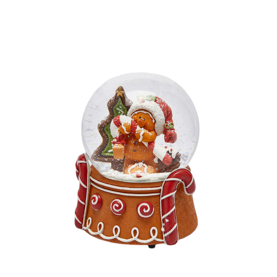 1000019999.jpg BOLA DE NIEVE GALLETA DE JENGIBRE BASTÓN DE CARAMELO CON MÚSICA - Imagen 1