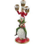 CANDELABRO TRES VELAS ELFOS 32CM