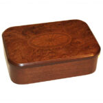 CAJA MADERA MARQUETERIA CARACOLA