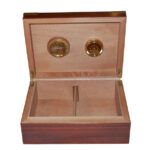 CAJA MADERA PARA PUROS HIGRÓMETRO Y HUMIDIFICADOR - Imagen 2