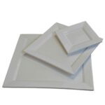 JUEGO SEIS PLATOS CUADRADOS PORCELANA 16CM