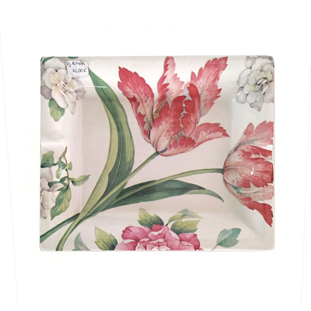 1014116-1.jpg CENICERO RECTANGULAR DECOR. FLORAL 8645 - Imagen 1
