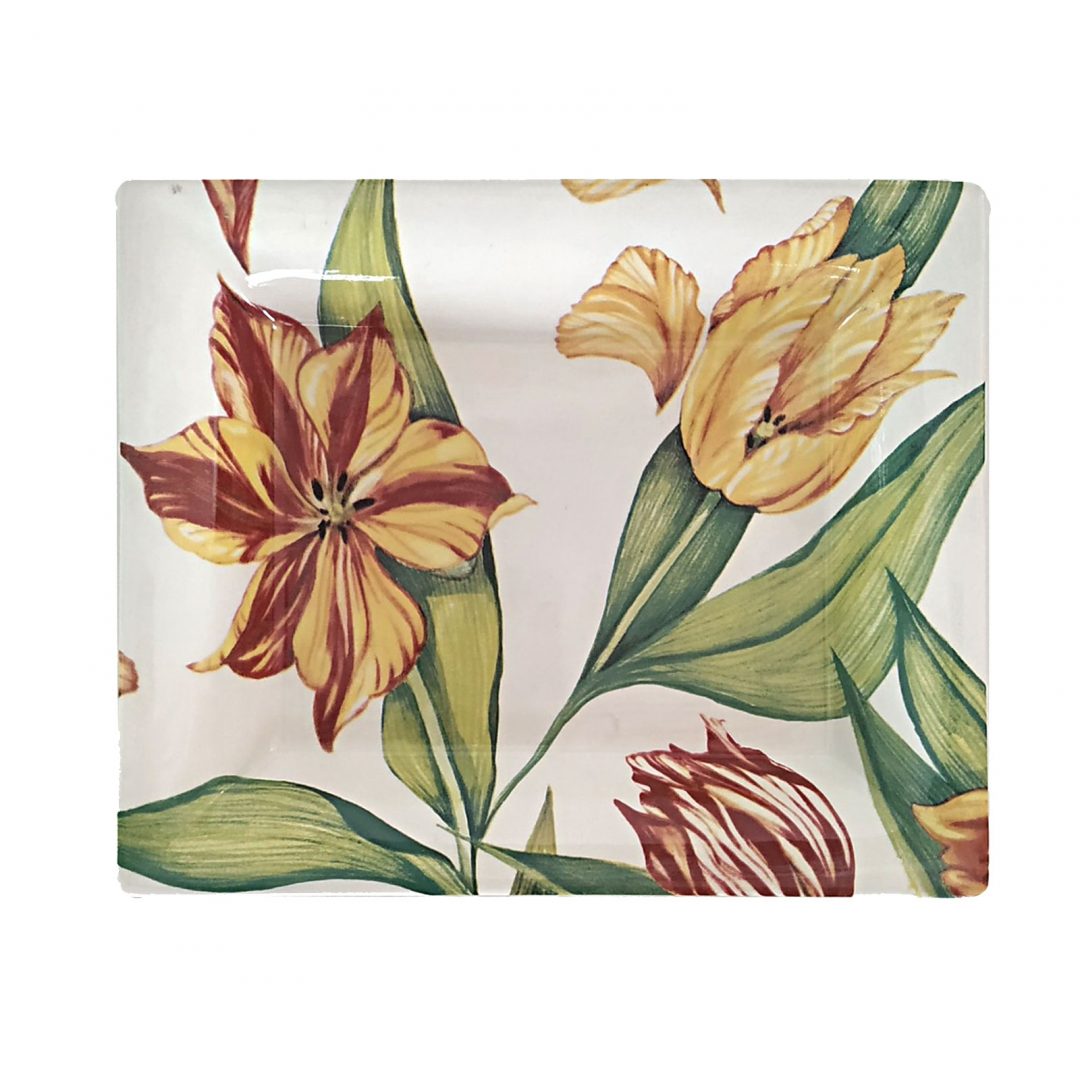 1015304-3.jpg BANDEJA RECTANGULAR PEQUEÑA DECORACION TULIPA 8792 - Imagen 1