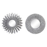 SET 2 ESPEJOS PLATA RESINA/CRIS 102601