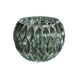 PORTAVELAS VERDE CRISTAL DECOR 102679
