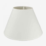 PANTALLA REDONDA ALGODÓN BLANCO 35CM