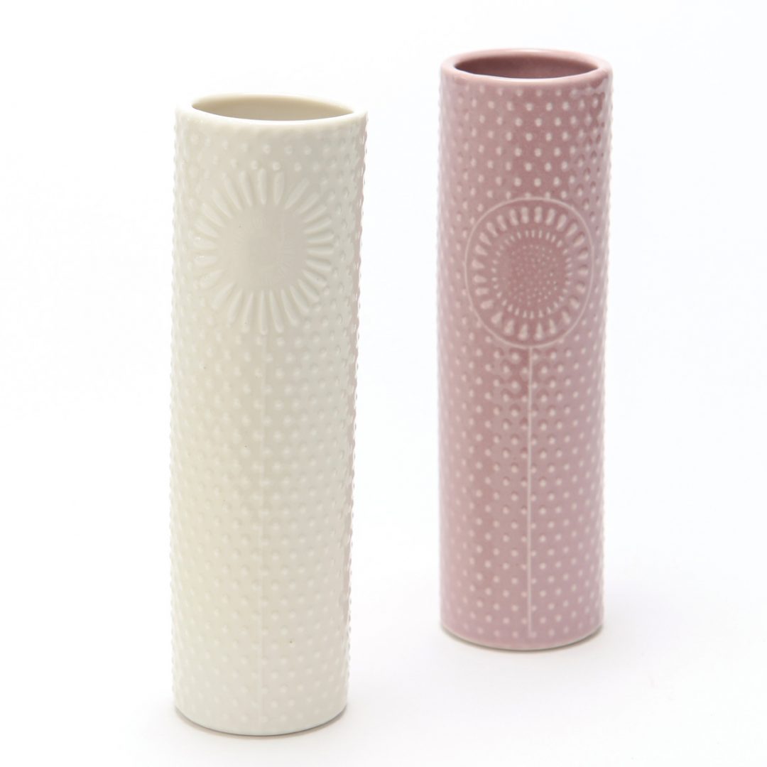 1016992.jpg JARRON SOLIFLOR CERAMICA GRAMINE ROSA/BLANCO 141589 - Imagen 1