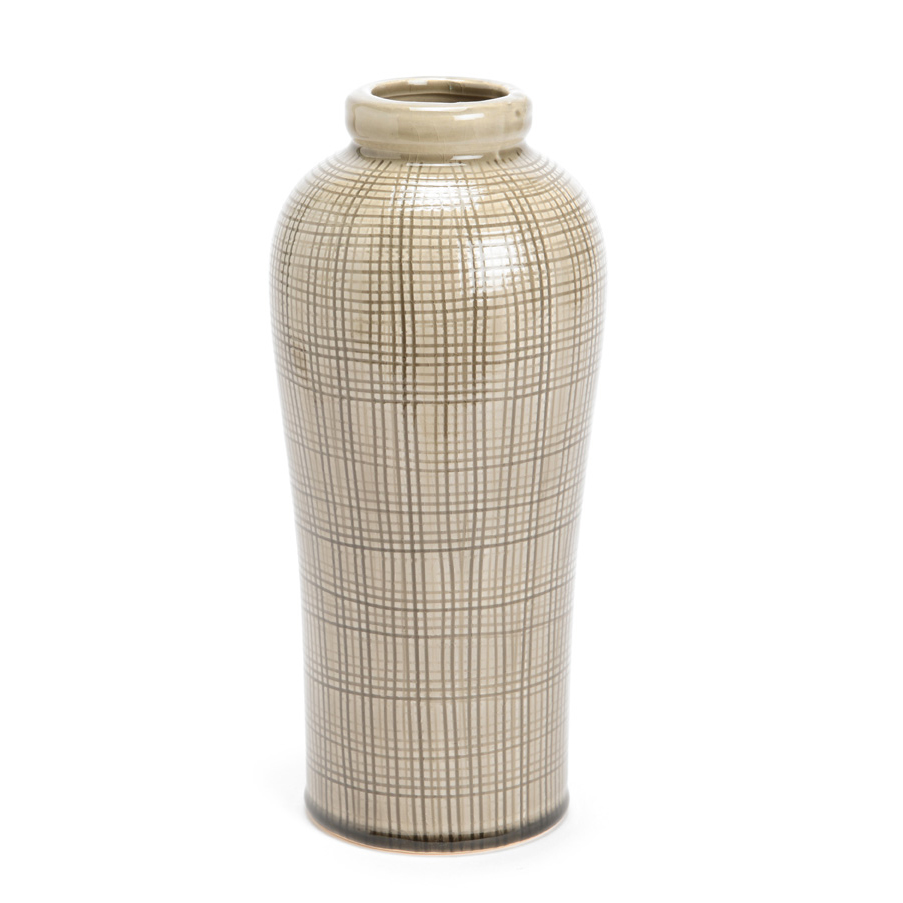 1017064.jpg JARRON CERAMICA MECONG GRIS 144568 - Imagen 1