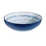 ENSALADERA FUENTE PORCELANA AZUL 600196