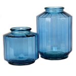 FLORERO CRISTAL STRIPE AZUL 188-6050.16 - Imagen 2