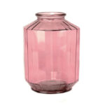 FLORERO CRISTAL STRIPE ROSA 188-6050.02