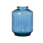 FLORERO CRISTAL STRIPE AZUL 188-6050.16