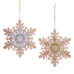 COLGANTE ESTRELLAS MADERA ORO 119479