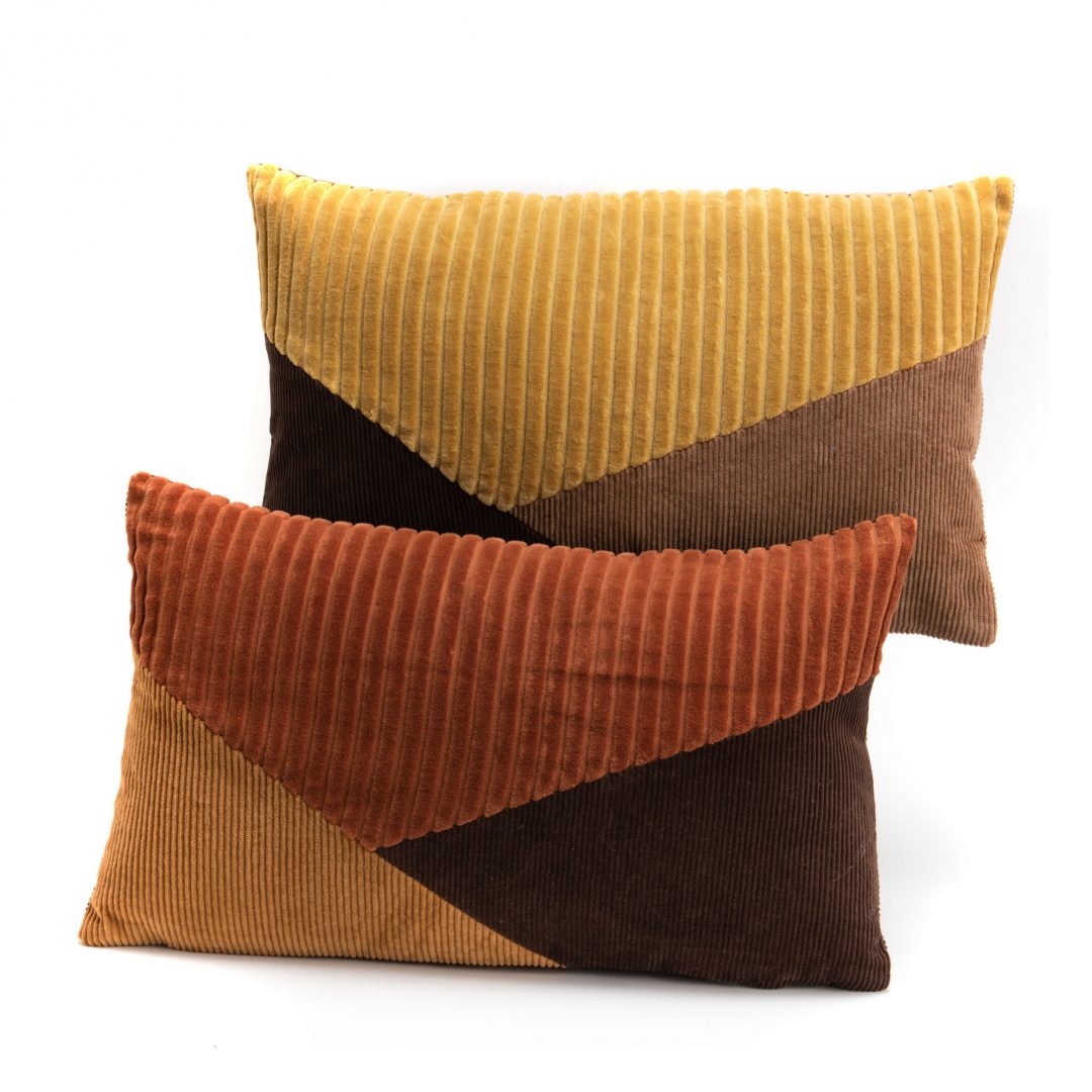 158805-2.jpg COJÍN LOFT VELOUR MARRÓN-TEJA - Imagen 1