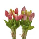 RAMILLETE TULIPAN MINI ROSA 29CM