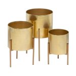 MACETERO ORO METAL PEQUEÑO 607370