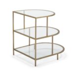 MESA AUXILIAR MTEAL CRISTAL DORADO - Imagen 2