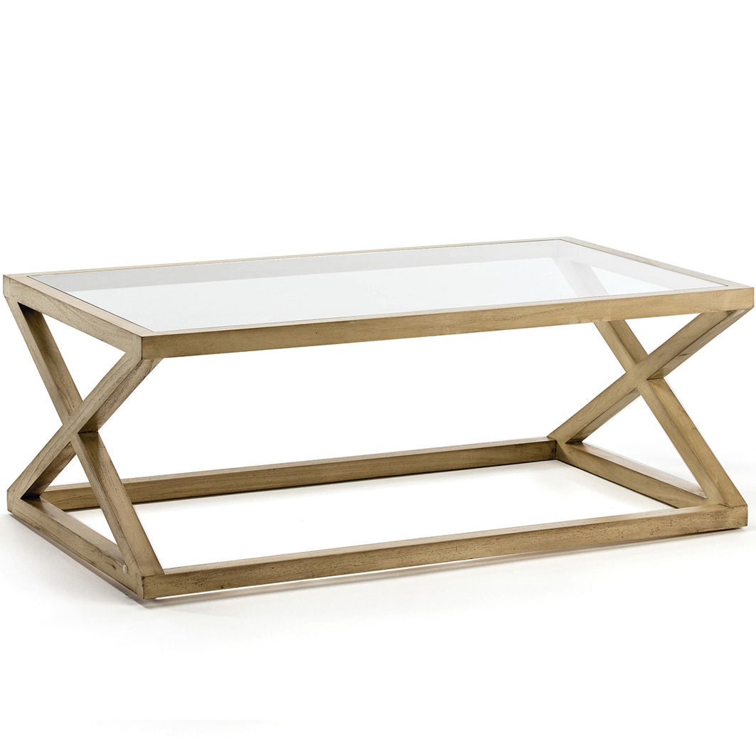 7514008-2-1.jpg MESA DE CENTRO CRISTAL-MADERA BLANCO VELADO RF.75140/11 - Imagen 1