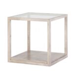 MESA AUXILIAR CRISTAL/BL.VELADO 76315/08