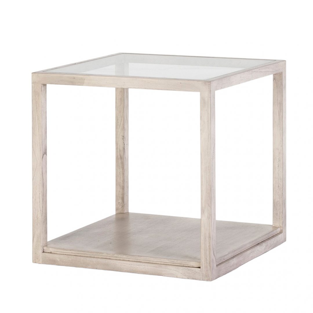7631509-4.jpg MESA AUXILIAR CRISTAL/BL.VELADO 76315/08 - Imagen 1