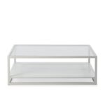 MESA DE CENTRO MADERA/CRISTAL BLANCO - Imagen 2