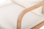 BUTACA MADERA NATURAL Y LINO BEIGE - Imagen 5