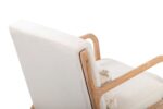 BUTACA MADERA NATURAL Y LINO BEIGE - Imagen 4
