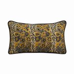 COJÍN DIAMANTE AZUL/MOSTAZA CORDONCILLO AZUL 45X30