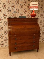 BUREAU KENDAL PIEL HABANA OLIVO GLASE - Imagen 2
