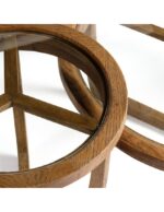 MESA AUXILIAR MADERA NATURAL CRISTAL 7569/03 - Imagen 2