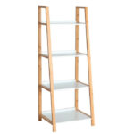 ESTANTERÍA BAMBÚ-BLANCO ESCALERA