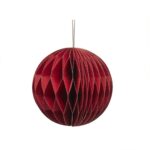 ORIGAMI DECORO BOLA NAVIDAD ROJA 10CM