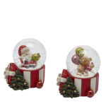 BOLA DE NIEVE PAPA NOEL Y OSO CAJA REGALO