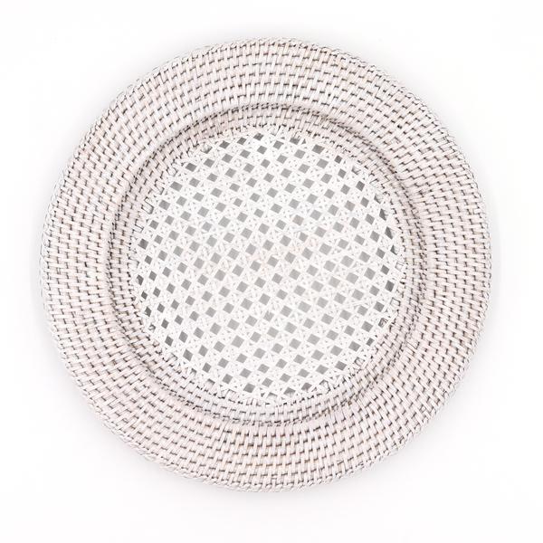 Rattan-Sousplat-White-3288.jpg BAJOPLATO REDONDO RATÁN BLANCO - Imagen 1