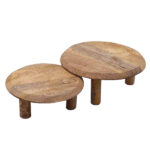 TABURETE REDONDO MADERA NATURAL PEQUEÑO