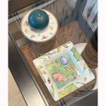 MINITARTERA HENRIETTE CON VELA RED. VERDE+ BANDEJA HENRIETTE FLORES
