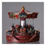 DIORAMA CARRUSEL RED-GOLD CON MÚSICA Y MOVIMIENTO - Imagen 2