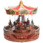DIORAMA CARRUSEL RED-GOLD CON MÚSICA Y MOVIMIENTO