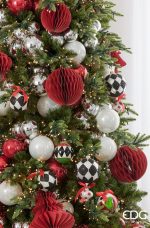 BOLAS NAVIDAD ARLEQUÍN 4 MOTIVOS 8CM - Imagen 2
