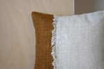 COJÍN ALGODÓN BLANCO MOSTAZA - Imagen 2
