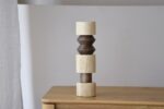 CANDELABRO FORMA N1 TRAVERTINO Y METAL GRANDE - Imagen 4
