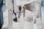 CUADRO ABSTRACTO BLANCOS AZULES N1 - Imagen 2