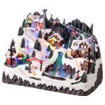 DIORAMA ESCENA DE MONTAÑA CON NIÑOS PATINANDO - Imagen 5